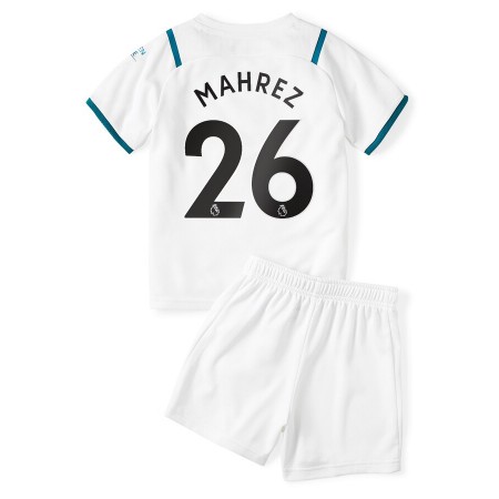 Manchester City Riyad Mahrez 26 Børn Udebane Fodboldsæt 2021-22 S/S (+ Korte bukser)